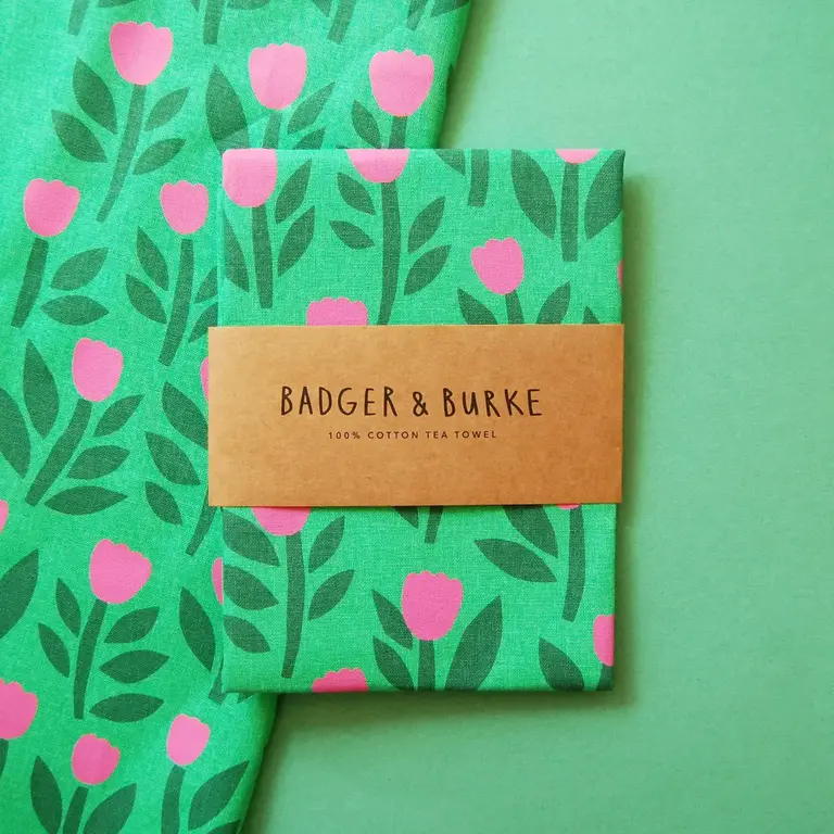 Badger & Burke Badger & Burke Tulips Tea Towel