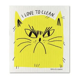 Badger & Burke Badger & Burke Swedish Sponge - I Love to Clean Badger & Burke Badger & Burke Swedish Sponge - I Love to Clean