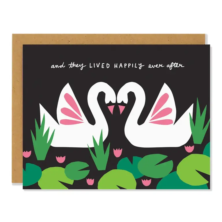 Badger & Burke Badger & Burke Swan Wedding Card
