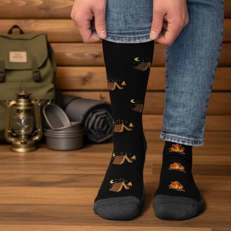 Friday Sock Co Friday Sock Co Women's Merino Socks Camping At Night