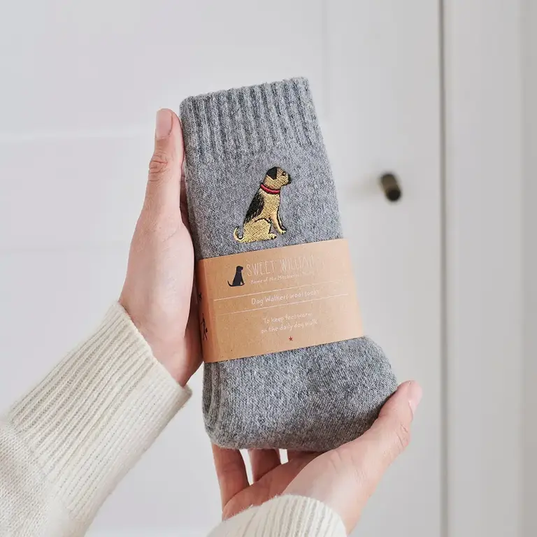 Sweet William Sweet William Wool Blend Dogwalker Socks Dark Grey