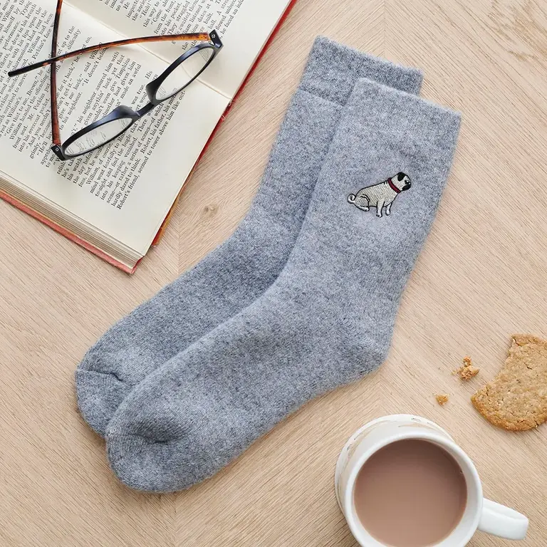 Sweet William Sweet William Wool Blend Dogwalker Socks Dark Grey