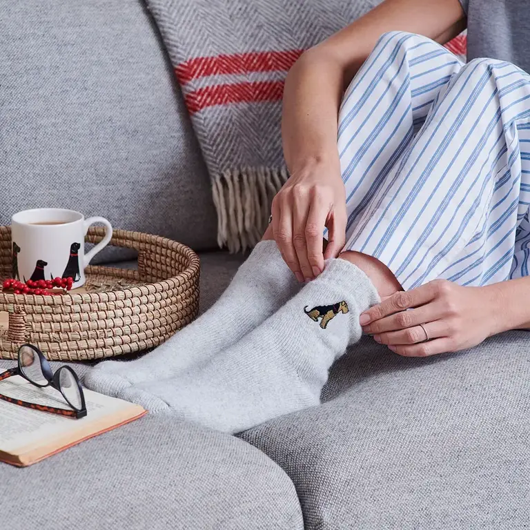 Sweet William Sweet William Wool Blend Dogwalker Socks Light Grey