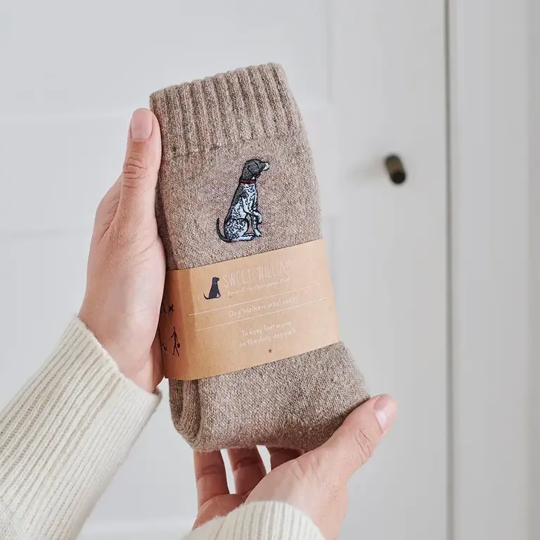 Sweet William Sweet William Wool Blend Dogwalker Socks Taupe