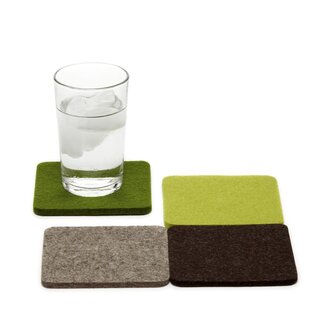 Graf Lantz Graf Lantz Merino Coasters S/4 Square - Forest