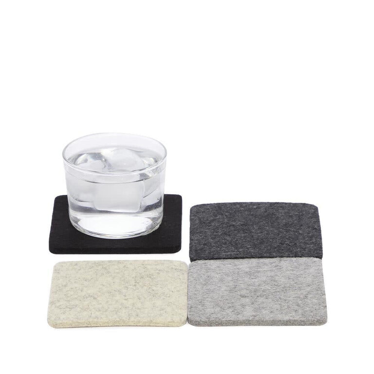 Graf Lantz Graf Lantz -Merino Coasters S/4 Square Noir