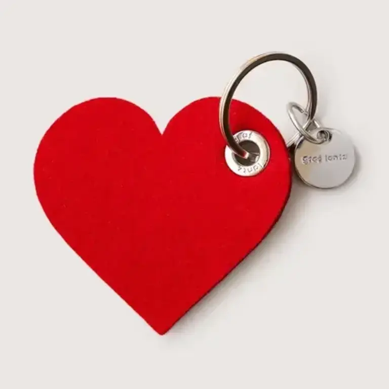 Graf Lantz Graf Lantz Merino Heart Key Fob - Bright Red