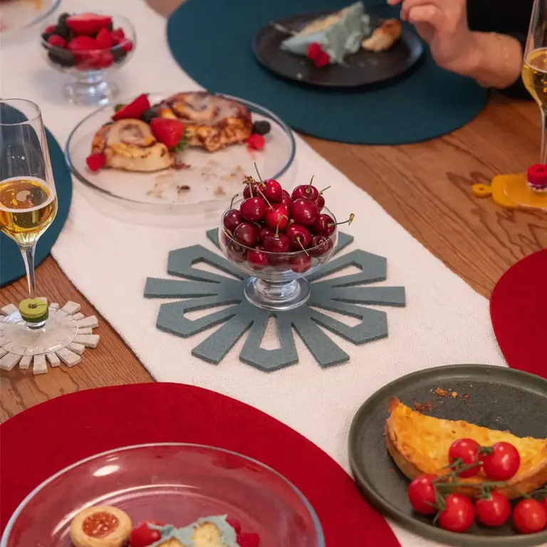 Graf Lantz Graf Lantz Merino Snowflake Trivet - Spruce