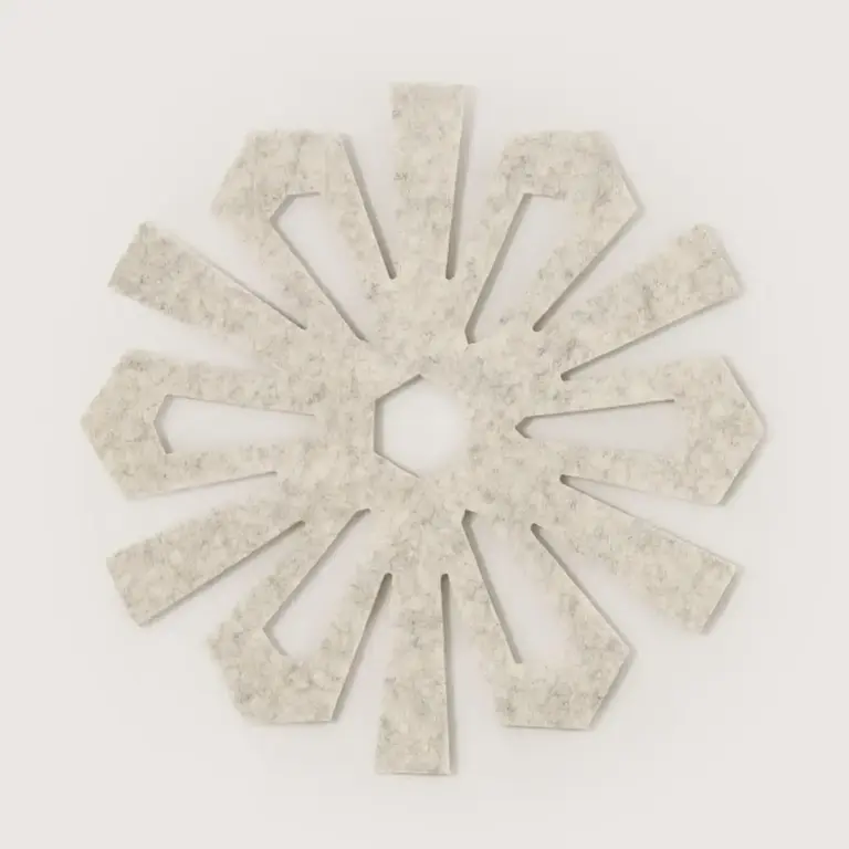 Graf Lantz Graf Lantz Merino Snowflake Trivet - Heather White
