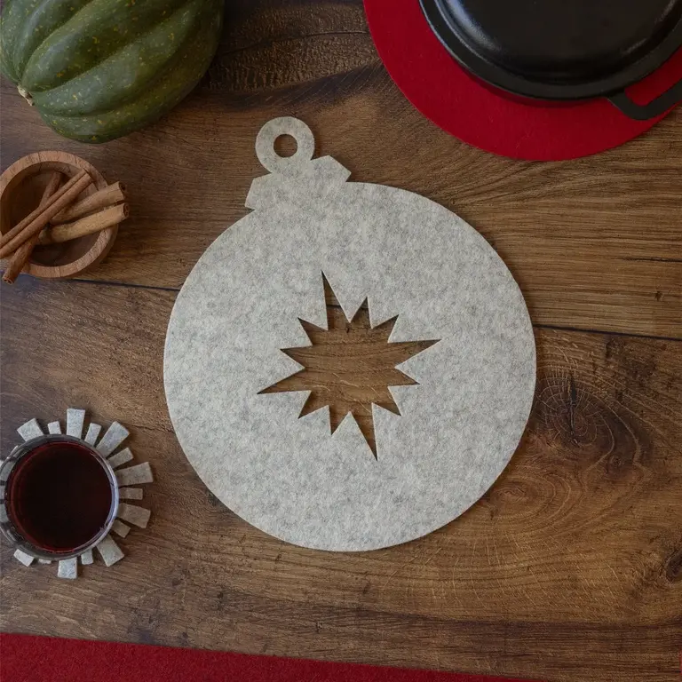 Graf Lantz Graf Lantz Merino Bauble Trivet - Heather White