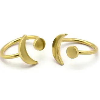 Madini Madini Brass Moon Ring