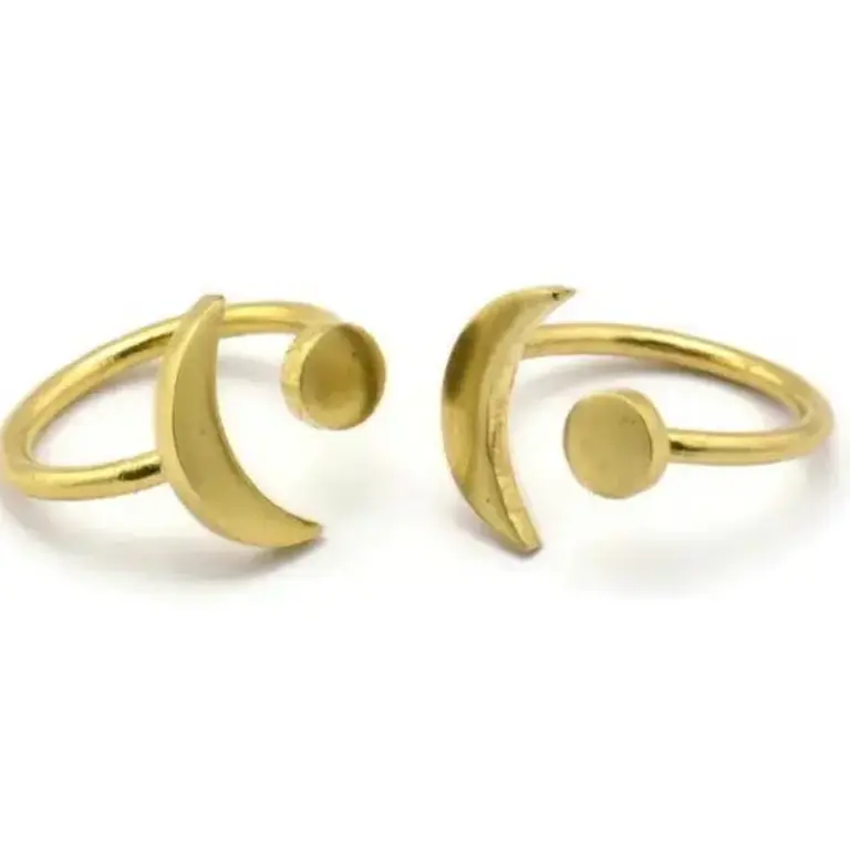 Madini Madini Brass Moon Ring