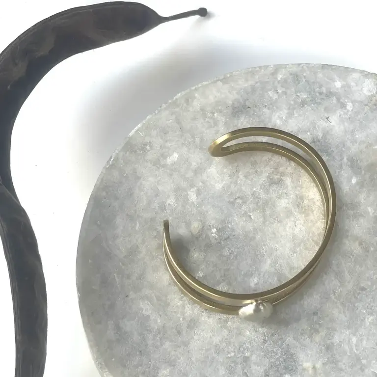 Madini Madini Silver Cluster Brass Cuff