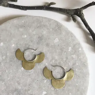 Madini Madini Flor Disc Hoops