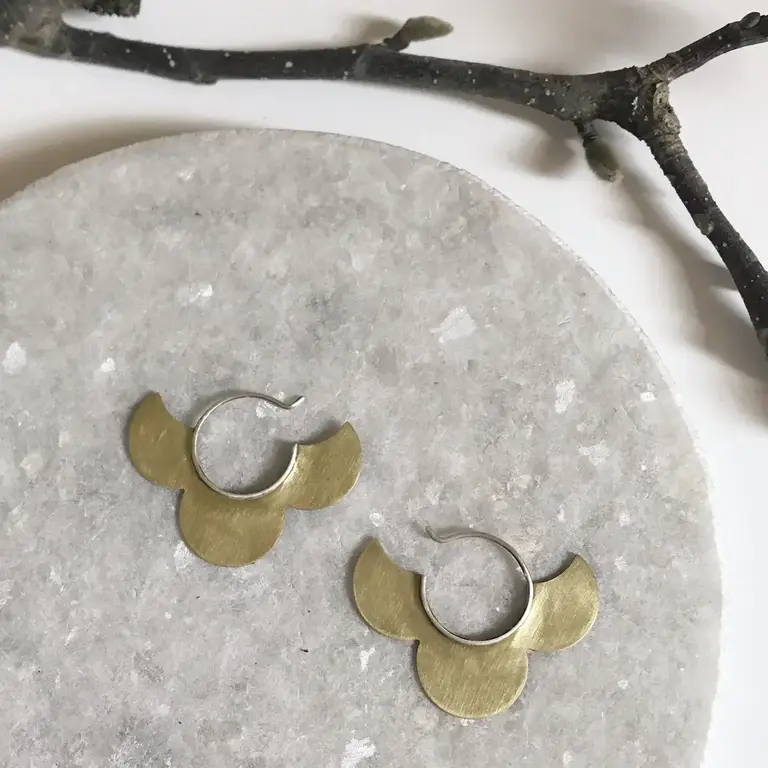 Madini Madini Flor Disc Hoops