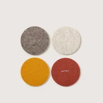 Graf Lantz Graf Lantz Merino Felt Coasters Set 4 Round - Desert Sun