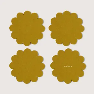 Graf Lantz Graf Lantz Merino Felt Crest Coasters S/4 Dandelion