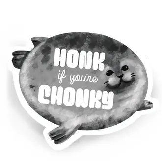 Hissing Mink Hissing Mink Honk If You're Chonky Sticker