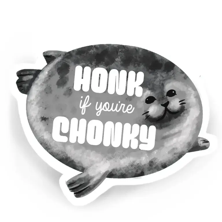Hissing Mink Hissing Mink Honk If You're Chonky Sticker