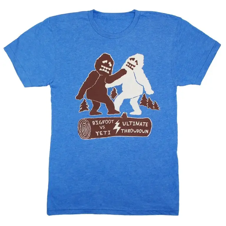 Gnome Enterprises Gnome Enterprises Unisex Tshirt Bigfoot vs Yeti