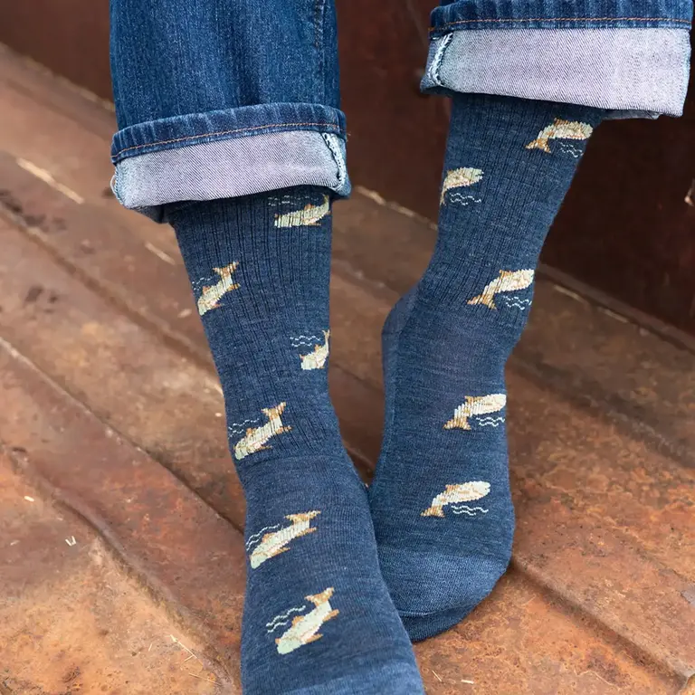 Friday Sock Co Friday Sock Co Men's Merino Socks Fish