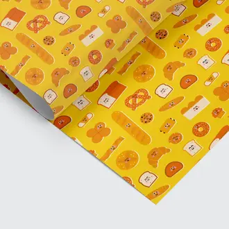 Studio Boketto Studio Boketto Gift Wrap Single Sheet - Bread