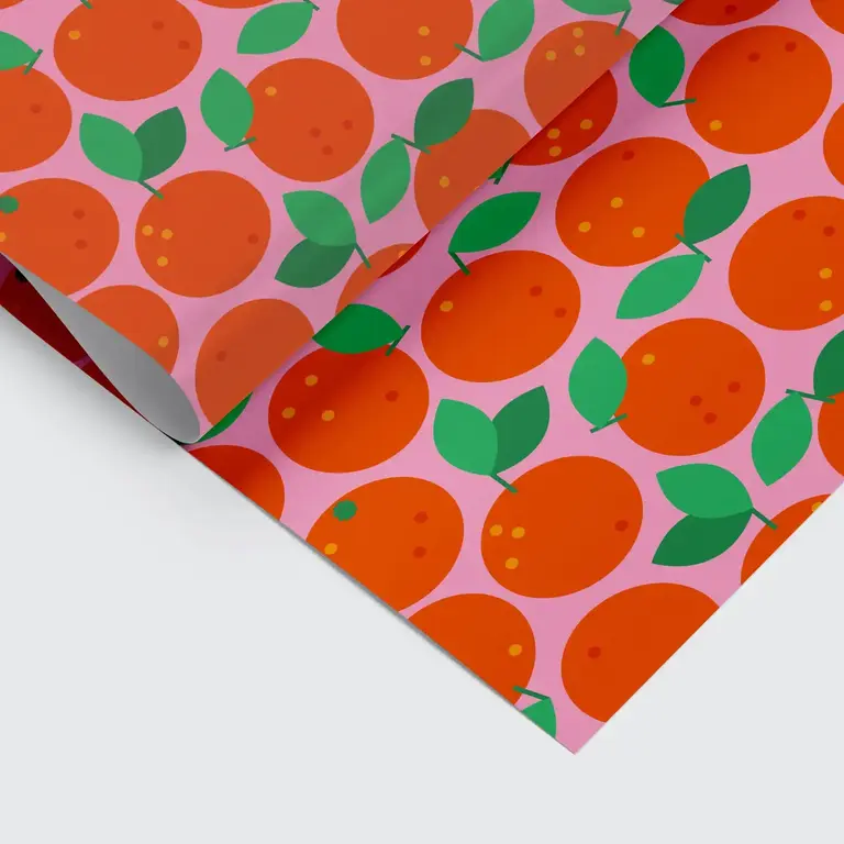 Studio Boketto Studio Boketto Gift Wrap Single Sheet - Clementine