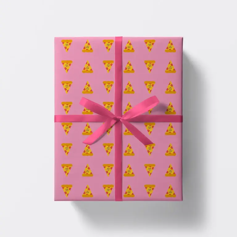 Studio Boketto Studio Boketto Gift Wrap Single Sheet - Pizza