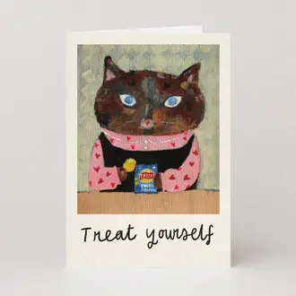 Studio Boketto Studio Boketto Treat Yourself Cat Birthday Card