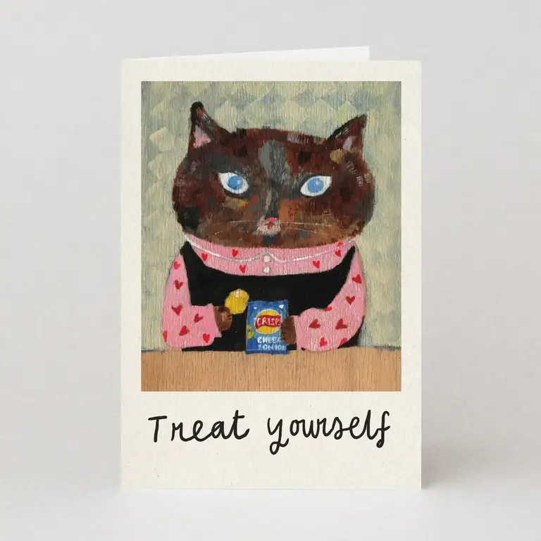 Studio Boketto Studio Boketto Treat Yourself Cat Birthday Card