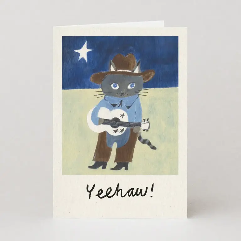 Studio Boketto Studio Boketto Yeehaw Cowboy Cat Card