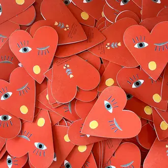 Isatopia Isatopia Box of 6 Mini Cards Heart Blink