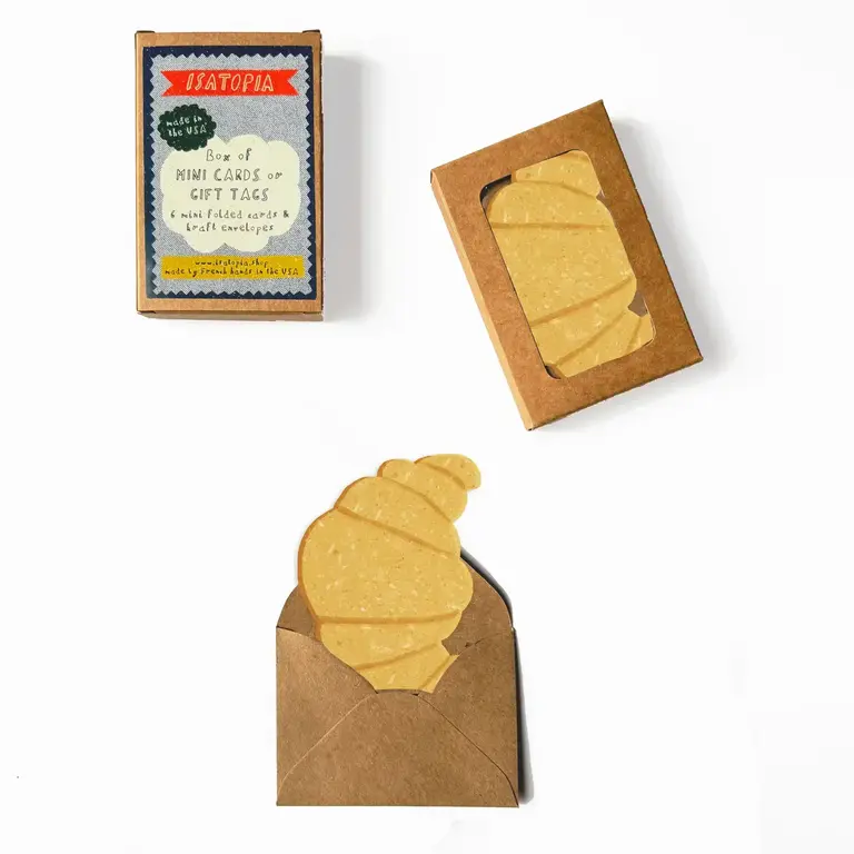 Isatopia Isatopia Box of 6 Mini Cards Croissant