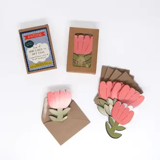 Isatopia Isatopia Box of 6 Mini Cards Blooming Flower