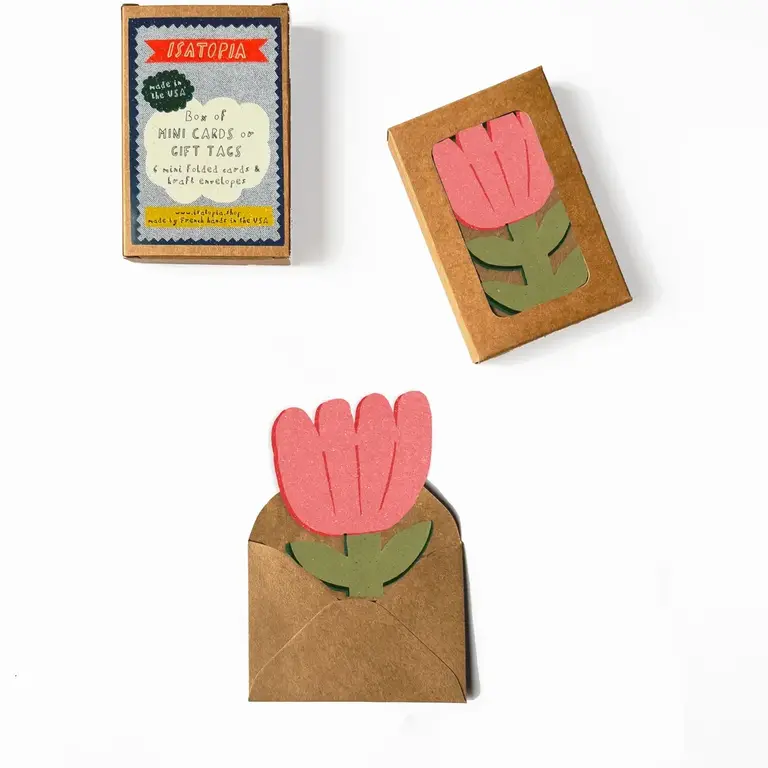 Isatopia Isatopia Box of 6 Mini Cards Blooming Flower