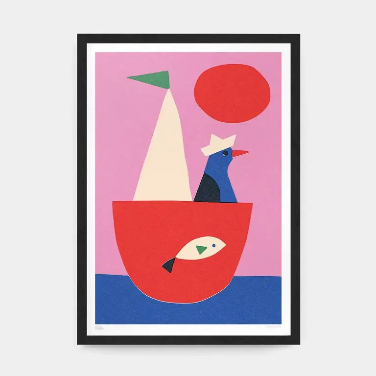 Evermade Evermade Boat Trip Art Print A4 Unframed