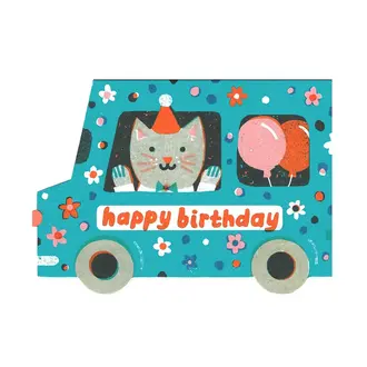 Printed Peanut Printed Peanut Birthday Van Diecut Card