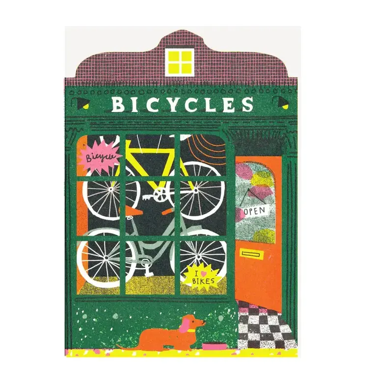 Printed Peanut Printed Peanut Bicycle Shop Diecut Card