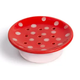 Kala Style Kala Style Swedish Dream Ceramic Mushroom Soap Dish Red