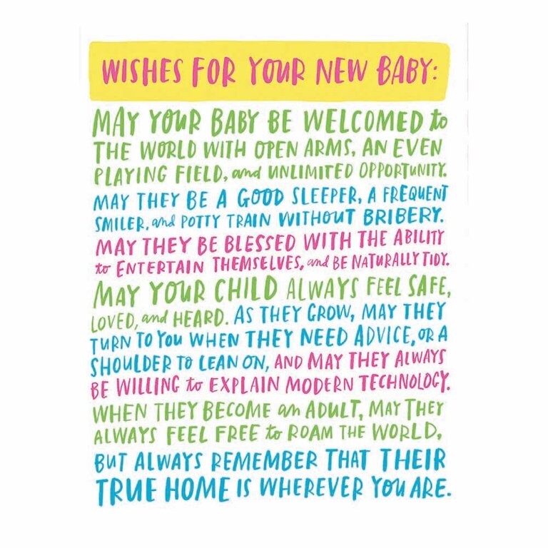 Em & Friends Em & Friends Wishes For New Baby Card