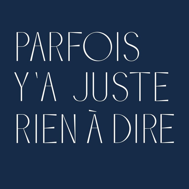 Paper E Clips PEC - Parfois Y A Juste Rien De Dire Card