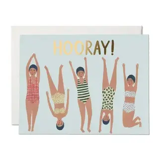 Red Cap Cards Red Cap - Swimmers Hooray Card