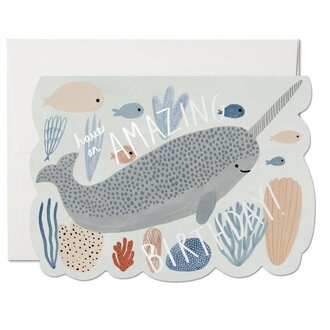 Red Cap Cards Red Cap Cards Narwhal Birthday Card