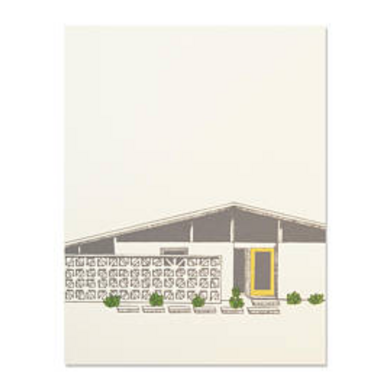 The Good Days Print Co The Good Days Print Co Midcentury House Card-Yellow