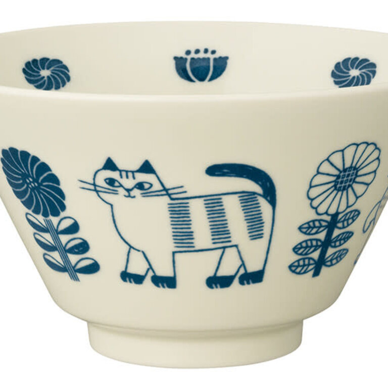 Fika Japan Fika Large Donburi Bowl Navy Cat