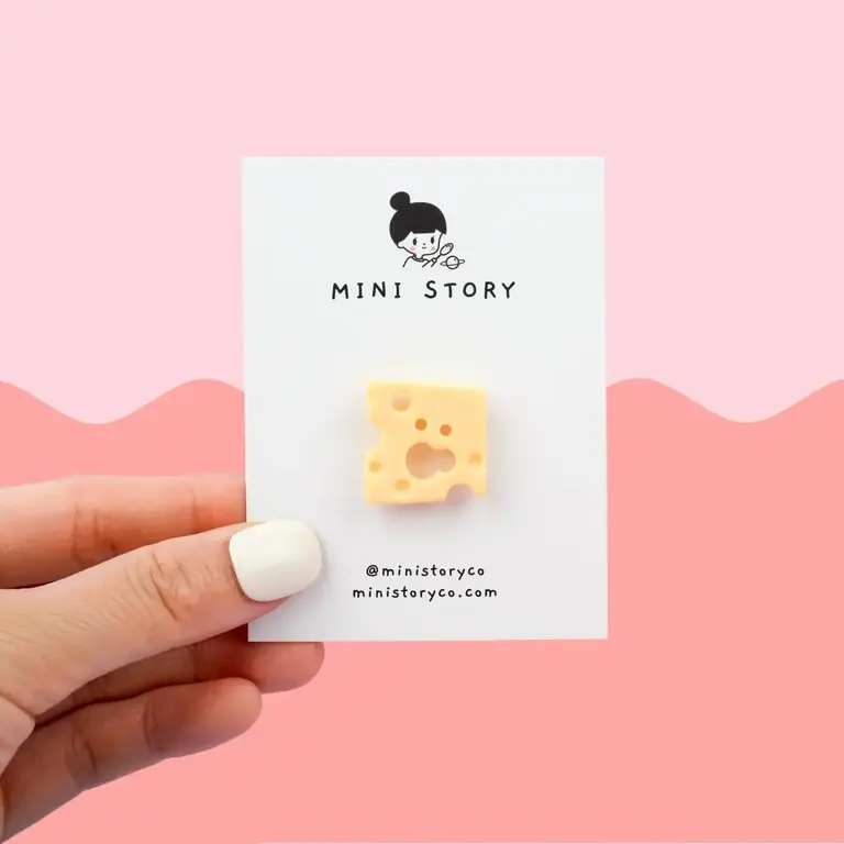 Mini Story Co Mini Story Handmade Brooch Swiss Cheese