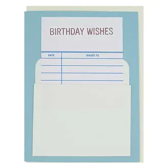 The Regional Assembly of Text The Regional Assembly of Text Library Card - Birthday Wishes