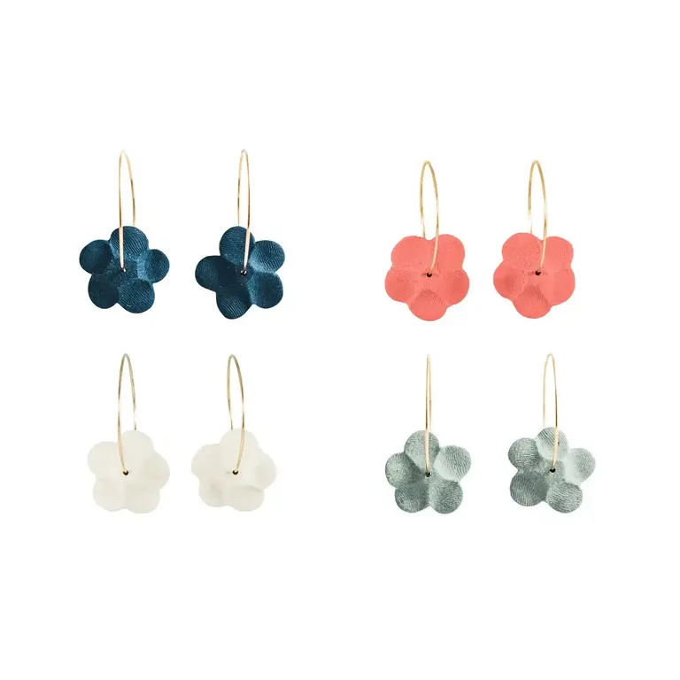 Jenna Vanden Brink Jenna Vanden Brink Porcelain Flower Hoops - Assorted