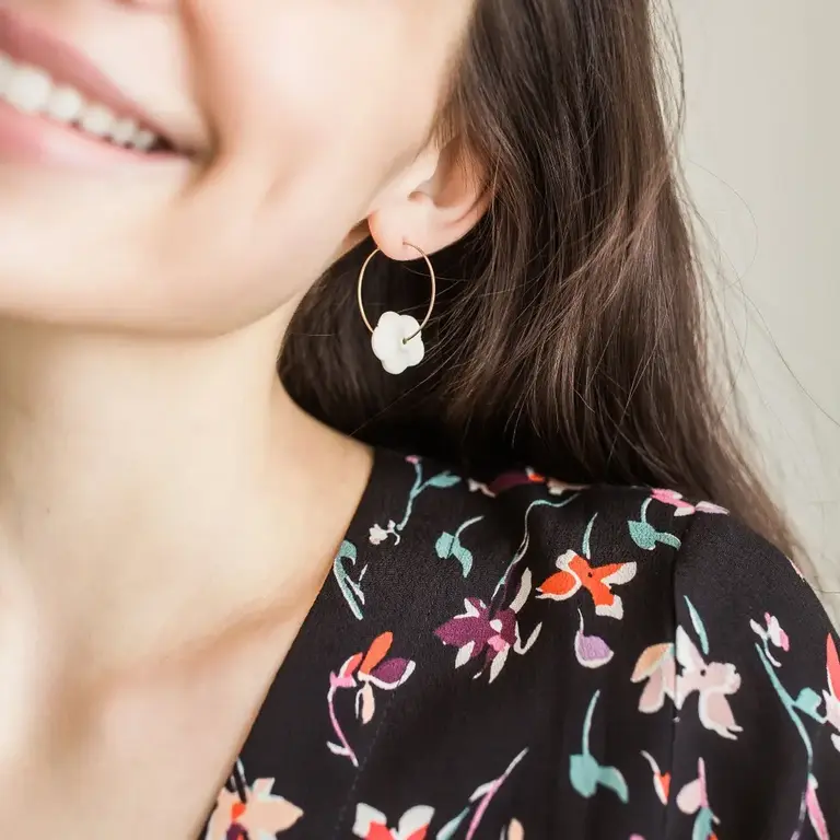 Jenna Vanden Brink Jenna Vanden Brink Porcelain Flower Hoops - Assorted