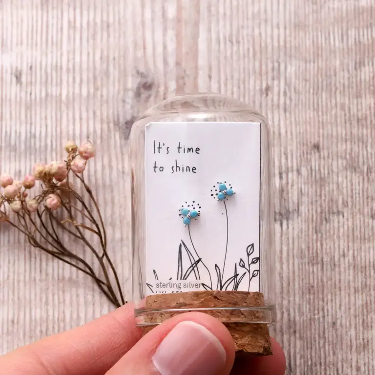 Attic Attic Time to Shine Turquoise Studs Sterling Silver